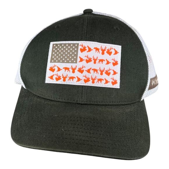 Columbia PHG Mesh Hat Hunting Deer Flag L/XL Flex Fit With White Mesh - Picture 1 of 7